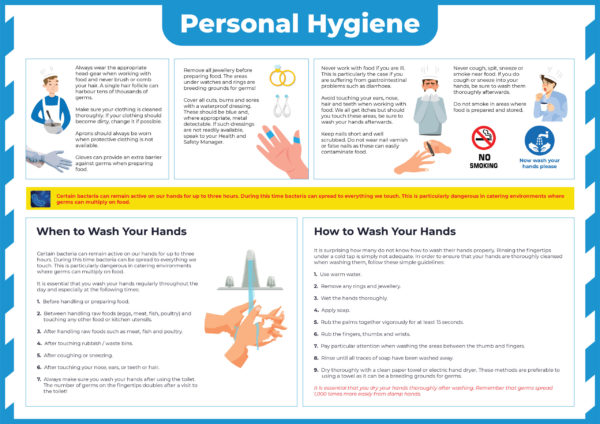 Personal Hygiene - Poster & Frame - The Hospitality Shop