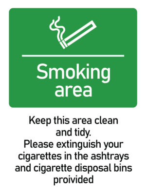 Smoking Area Signage - Green